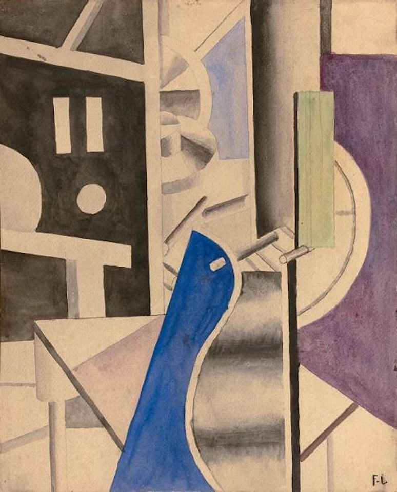 Dans l'usine, Etude pour le moteur, dí©cembre 1918 by Fernand Leger