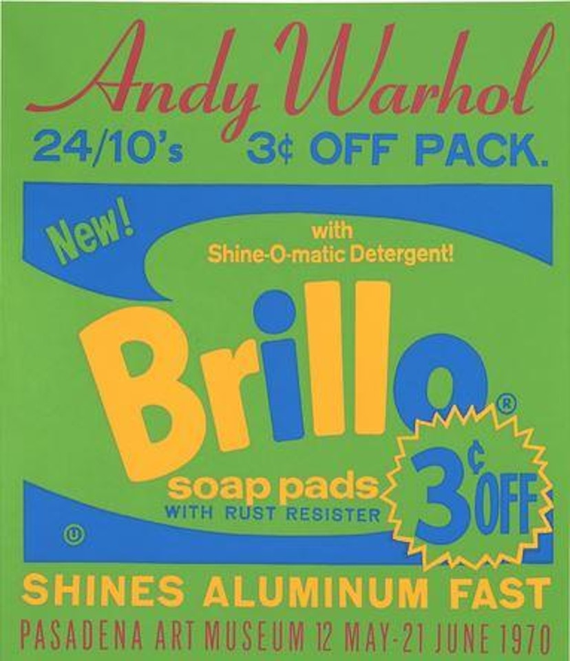 Exhibition poster for Andy Warhol: Pasadena Art Museum (Brillo) by Andy Warhol