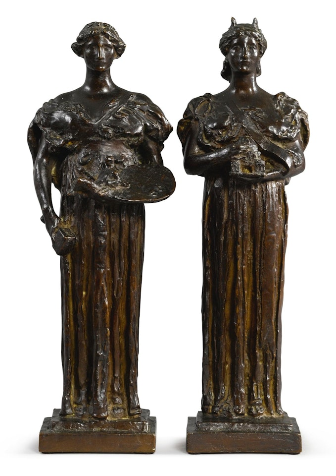 Allegories for 'Architecture' and 'Painting and Sculpture' by Daniel Chester French