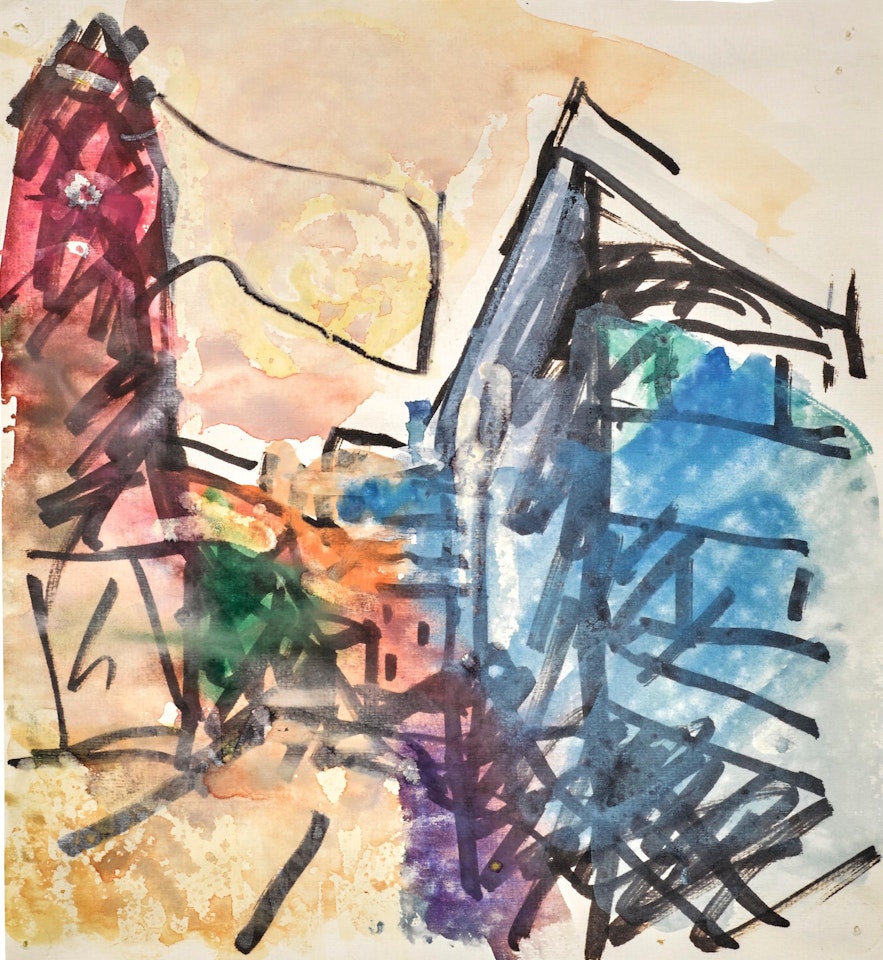To The Studios by Frank Auerbach