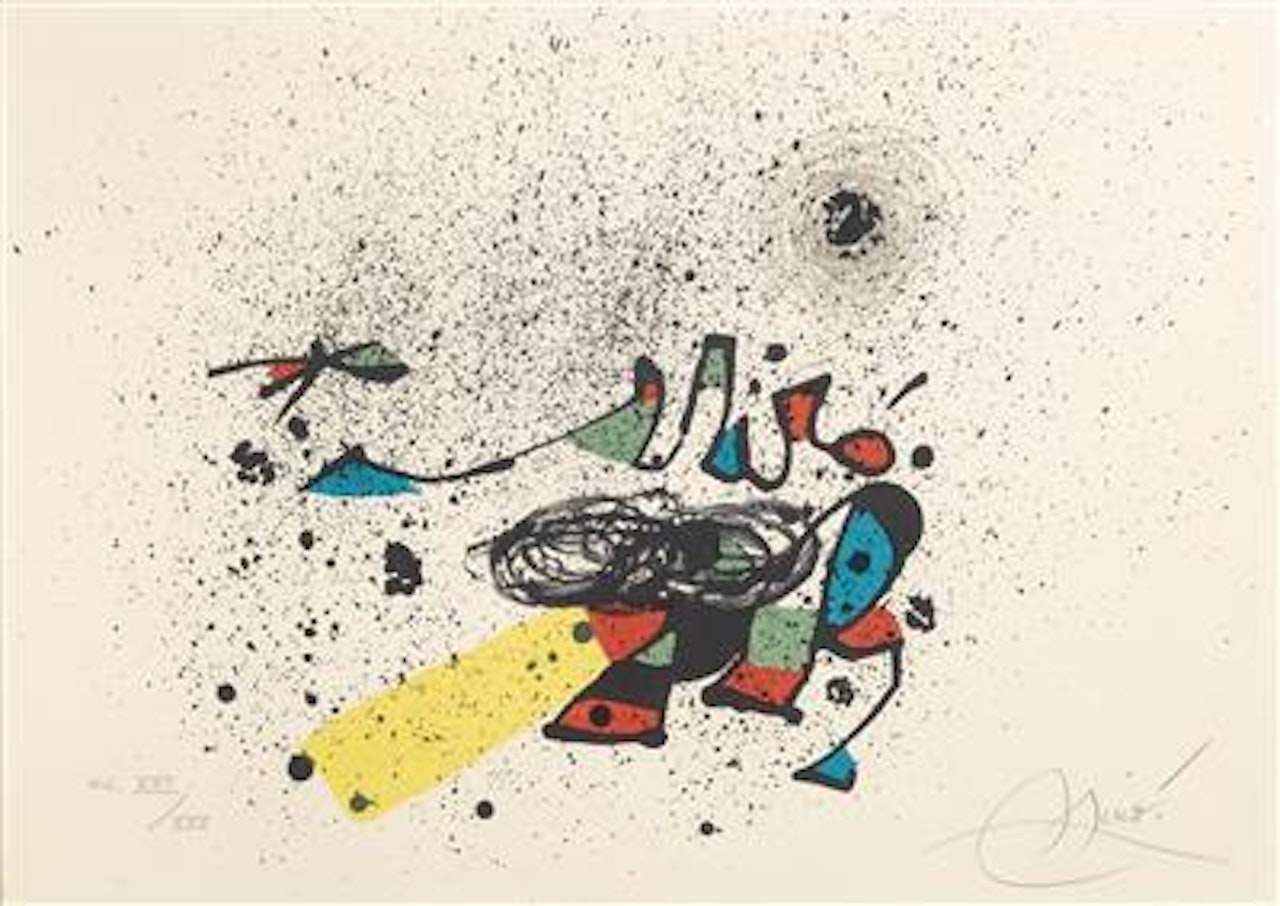 Invitation to opening of the Miró exhibition at the Galer¡a Maeght, Barcelona, 1978 by Joan Miró