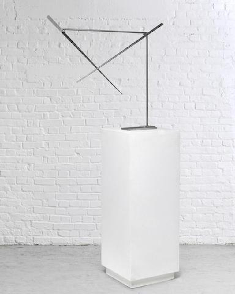 Two Lines Oblique Down with Right Angle II, 1971-76 by George Rickey