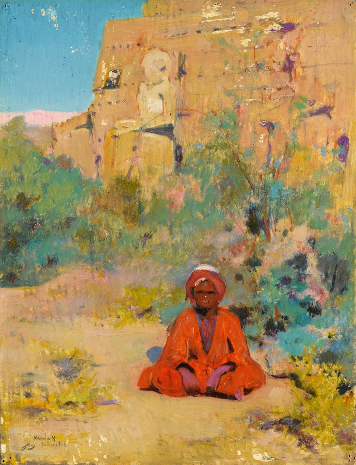 BOY IN RED IN KARNAK by Jacques Majorelle