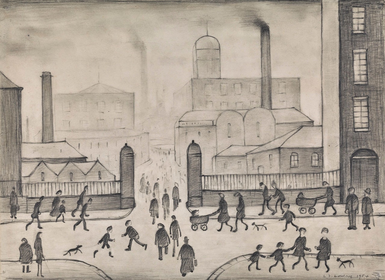 MILL GATES by Laurence Stephen Lowry
