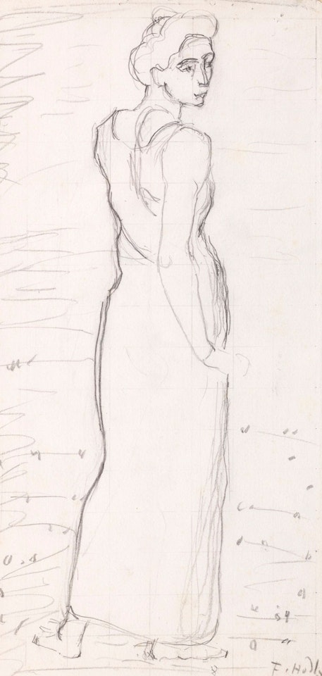 FRAUENFIGUR, STUDIE ZU "DER BEWUNDERTE JÜNGLING"  by Ferdinand Hodler