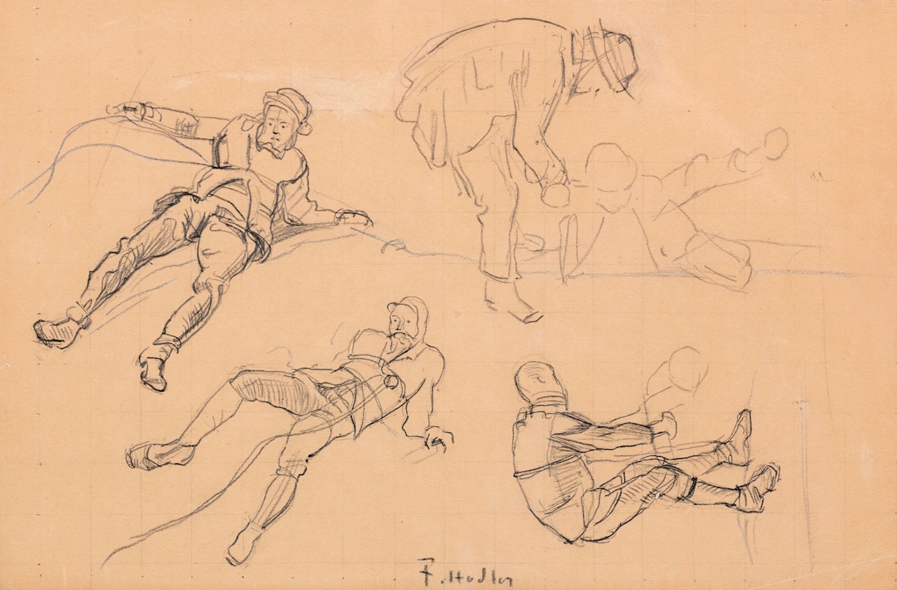FIGURENSTUDIE ZU "AUFSTIEG" by Ferdinand Hodler