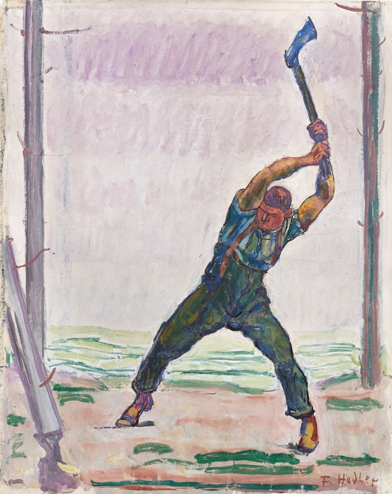 DER HOLZFÄLLER by Ferdinand Hodler