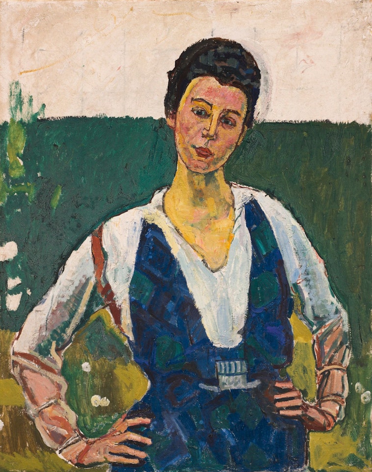 BILDNIS GERTRUD MÜLLER IM GRÜNEN by Ferdinand Hodler