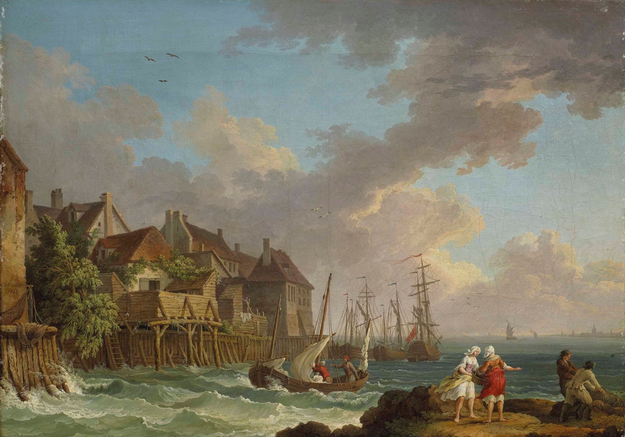 Maison de pêcheurs à Saint-Valéry-sur-Somme by Jacob Philipp Hackert