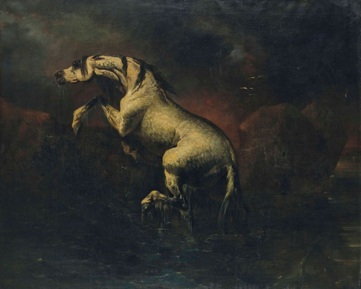 Cheval par temps d'orage, dit aussi Mazeppa by Alfred de Dreux