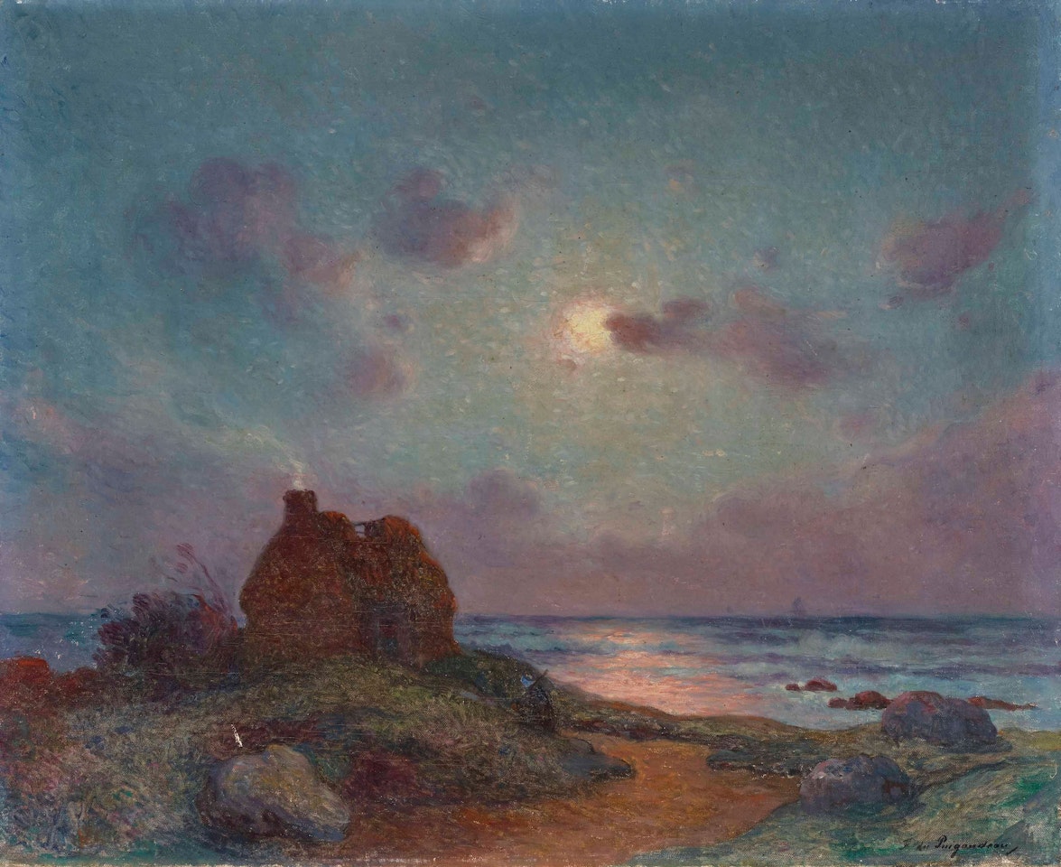 La Chaumière sur la côte au crépuscule by Ferdinand du Puigaudeau