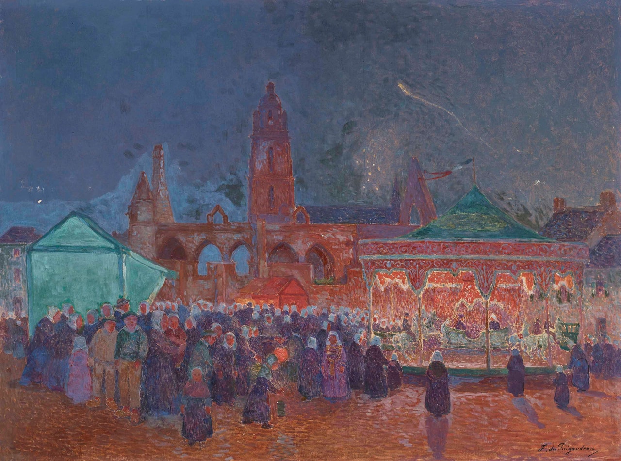 La fête foraine de nuit à Batz-sur-Mer by Ferdinand du Puigaudeau