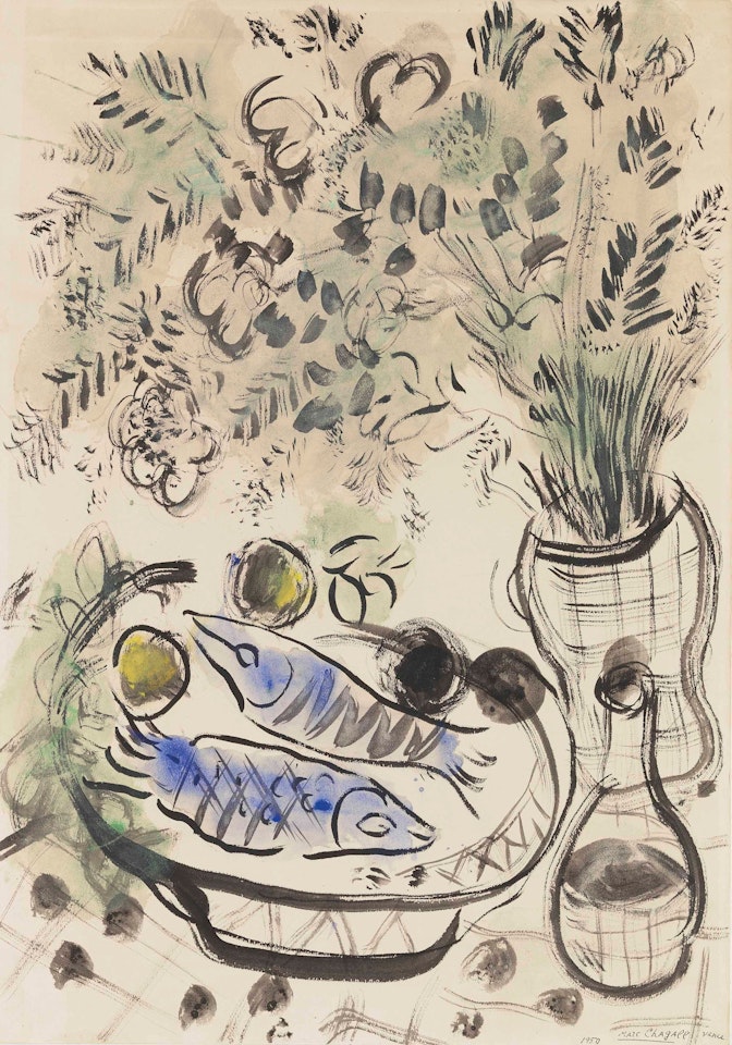 Poissons et fleurs by Marc Chagall