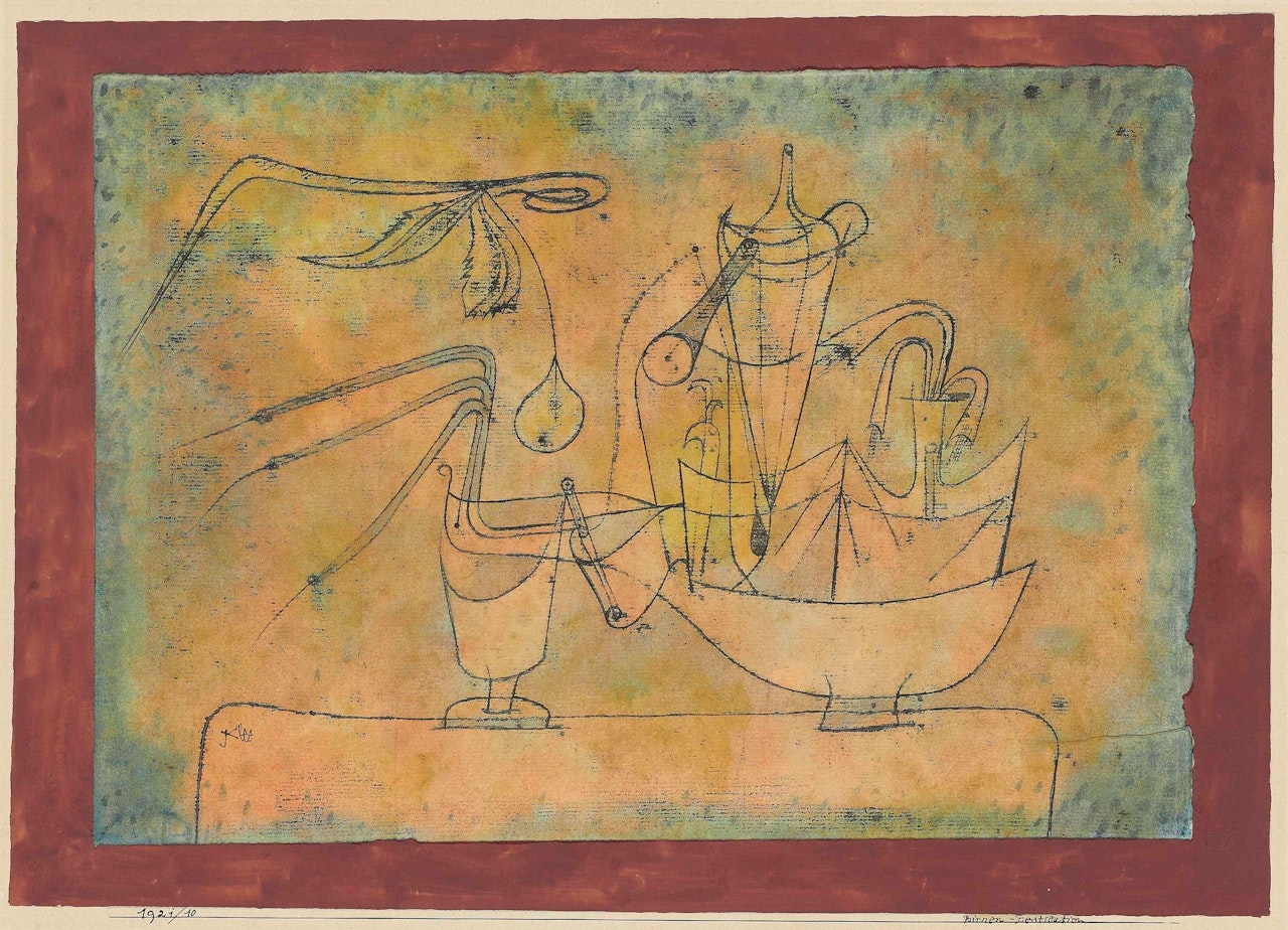 Birnen-Destillation (Distillation of Pears) by Paul Klee