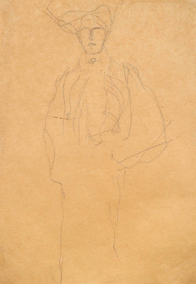 Dame mit Hut von vorne (Bildnis Adele Bloch-Bauer) by Gustav Klimt