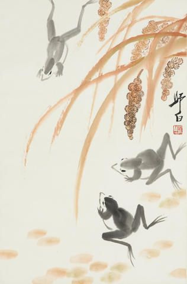 Frogs and Millet by Lou Shibai