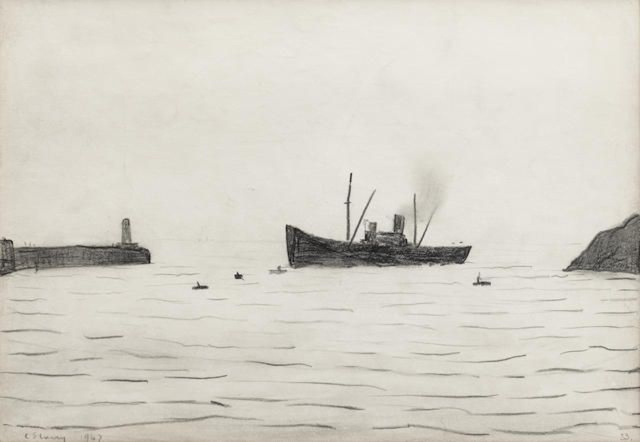 Ship Entering a Harbour by Laurence Stephen Lowry