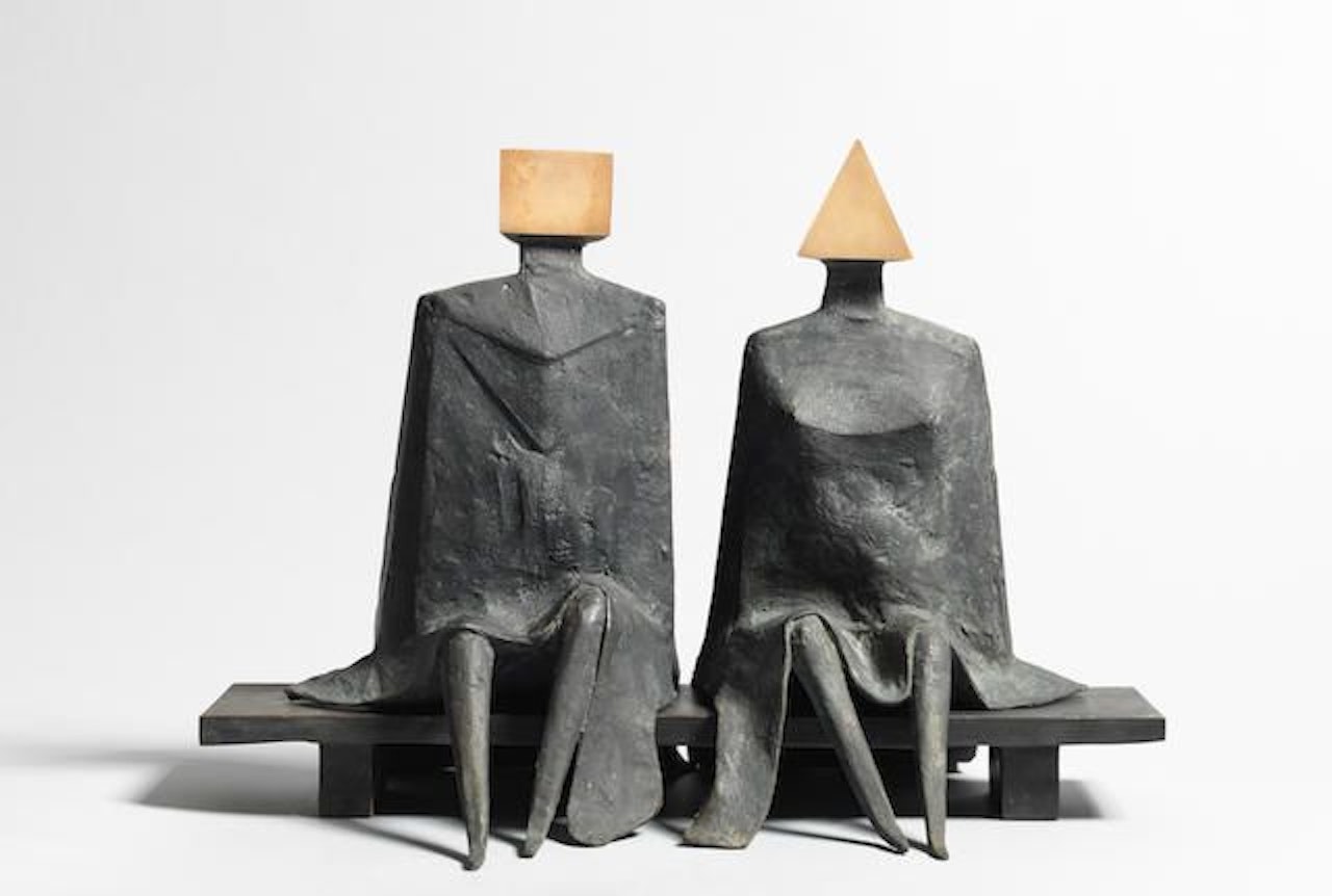 Maquette I Sitting Couple on Bench by Lynn Chadwick