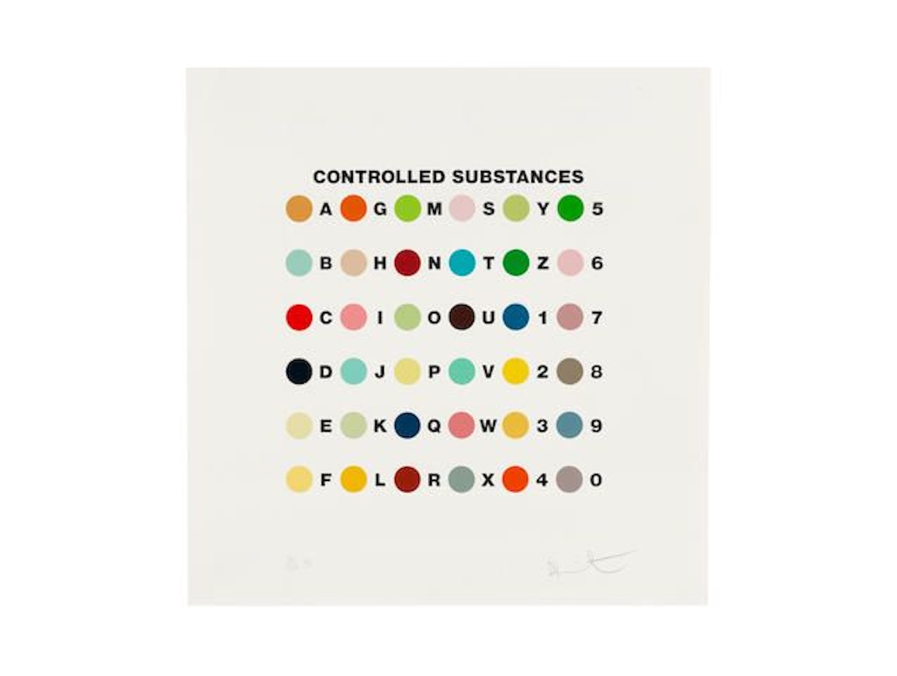 Controlled Substances Key Spot by Damien Hirst