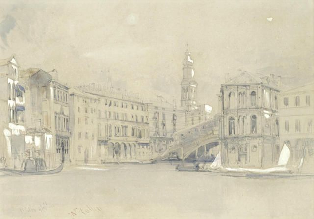The Rialto bridge, Venice by William Callow