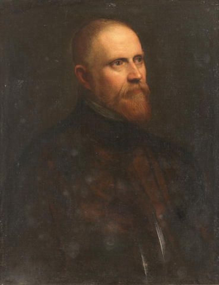 Portrait of a gentleman, half-length, in brown costume by Venetian School