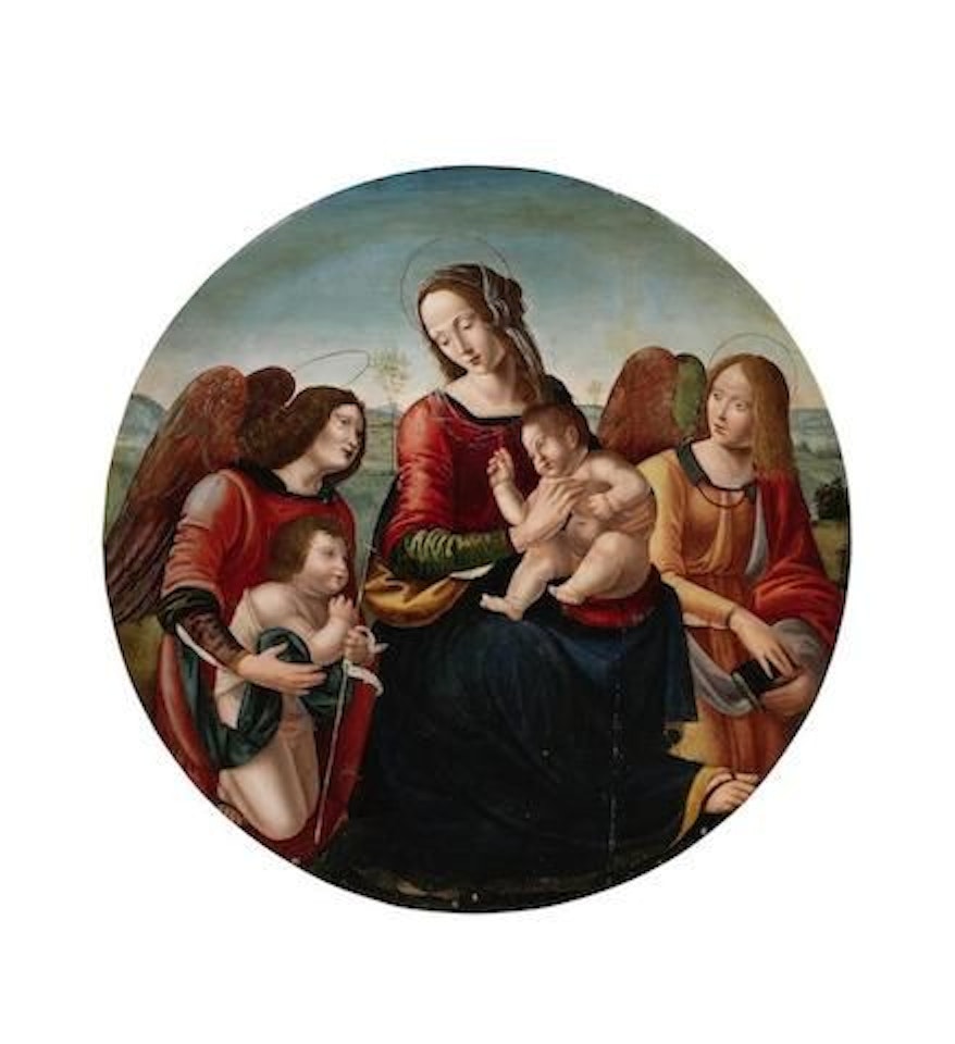 The Madonna and Child with the Infant Saint John the Baptist and angels by Florentine School