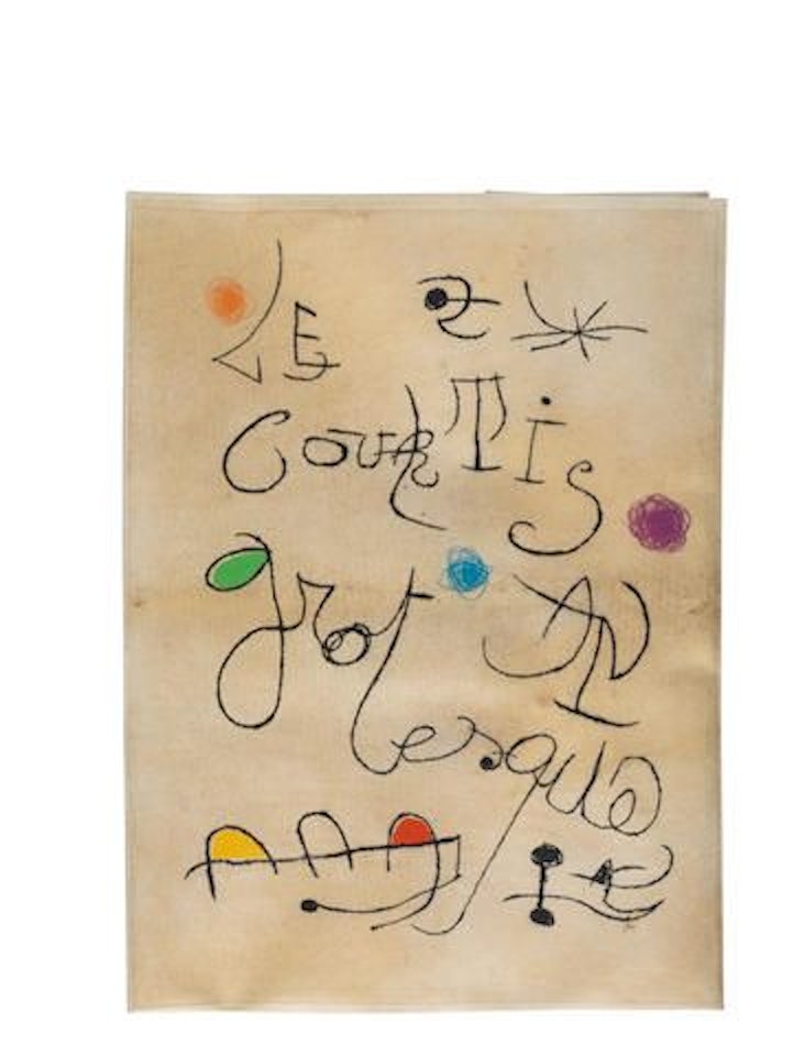 Adrian de Monluc, Le Courtisan Grotesque, Iliazd, Le Degré 41, Paris by Joan Miró