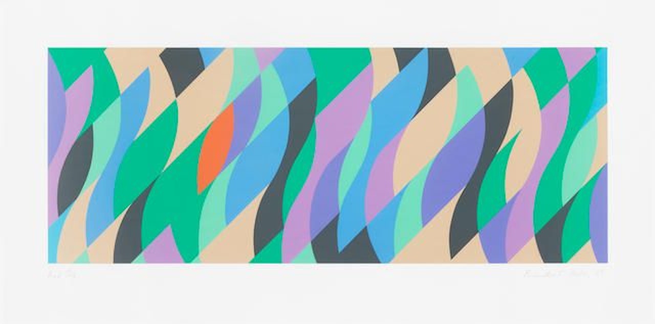 Red (Schubert 59) by Bridget Riley