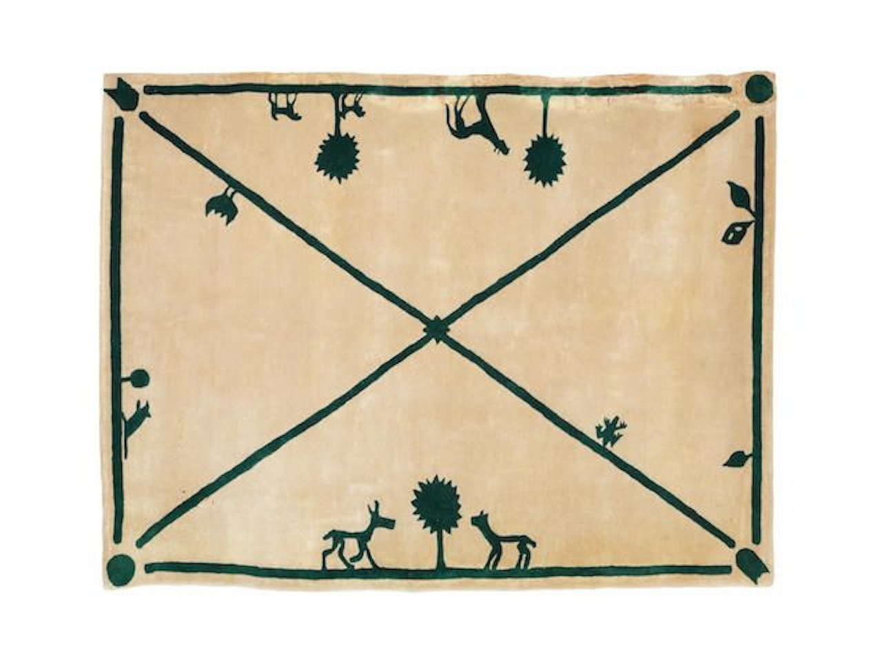 La Promenade Des Amis' a Carpet by Diego Giacometti