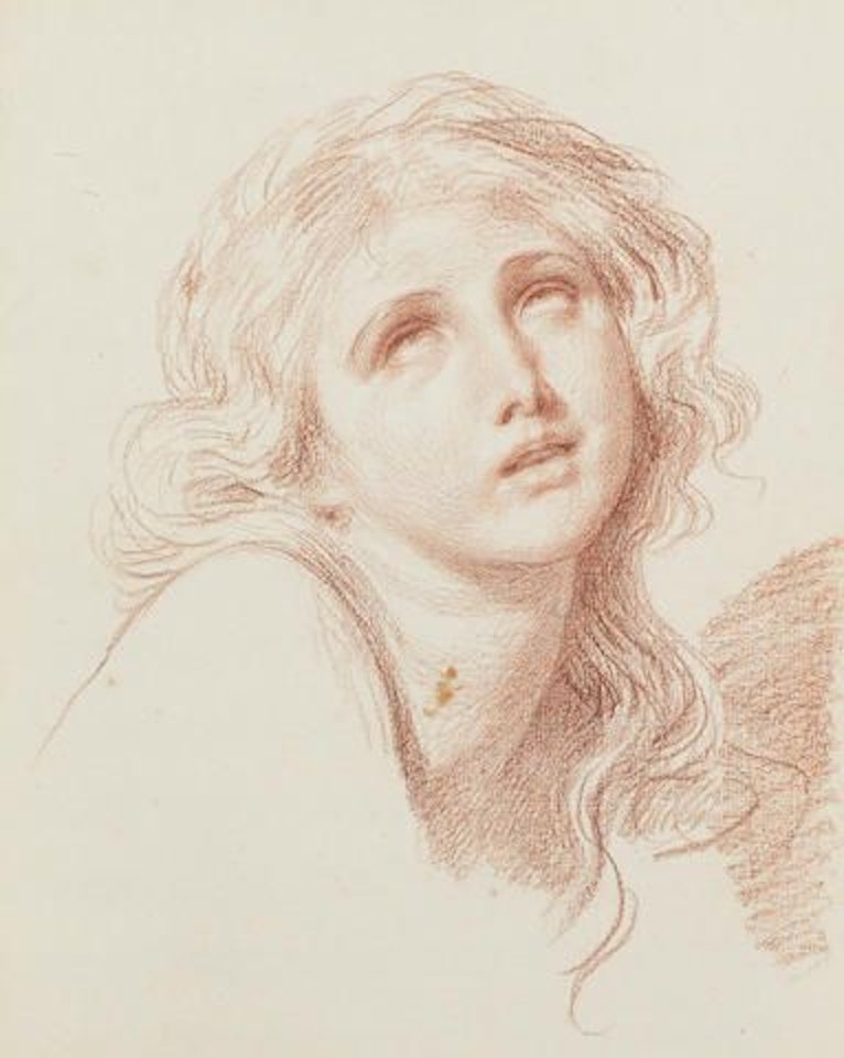 Study of the head of a girl by Jean-Baptiste Greuze