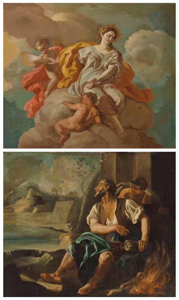 Allegory of Summer; and Allegory of Winter by Francesco de Mura