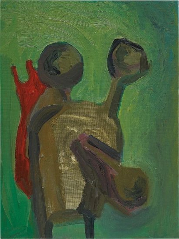 Soft Green Abstraction by George Condo