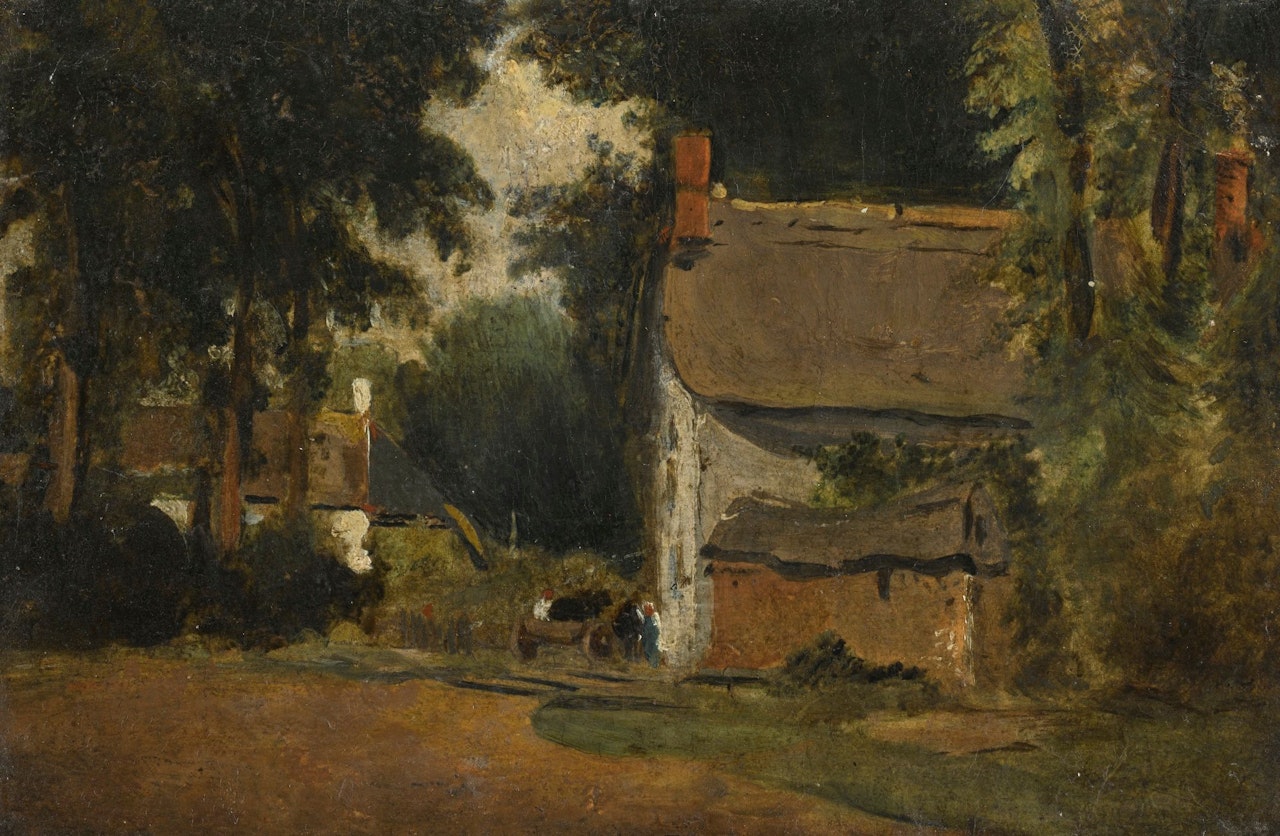 COTTAGES AT EAST BERGHOLT, SUFFOLK by John Constable
