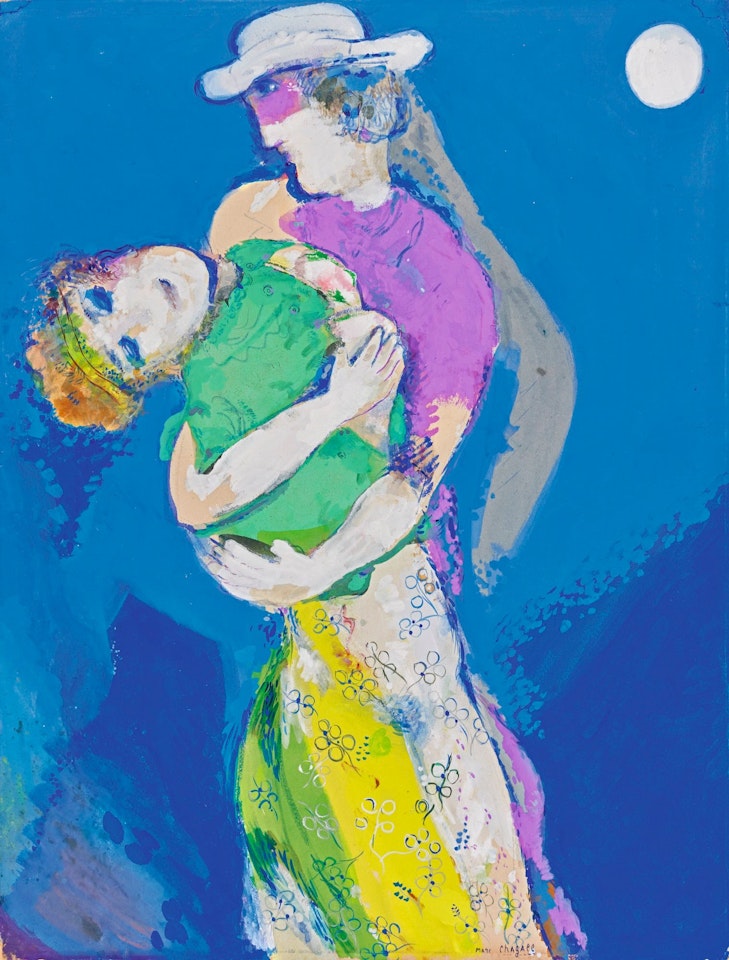 LES AMANTS AU CLAIR DE LUNE by Marc Chagall