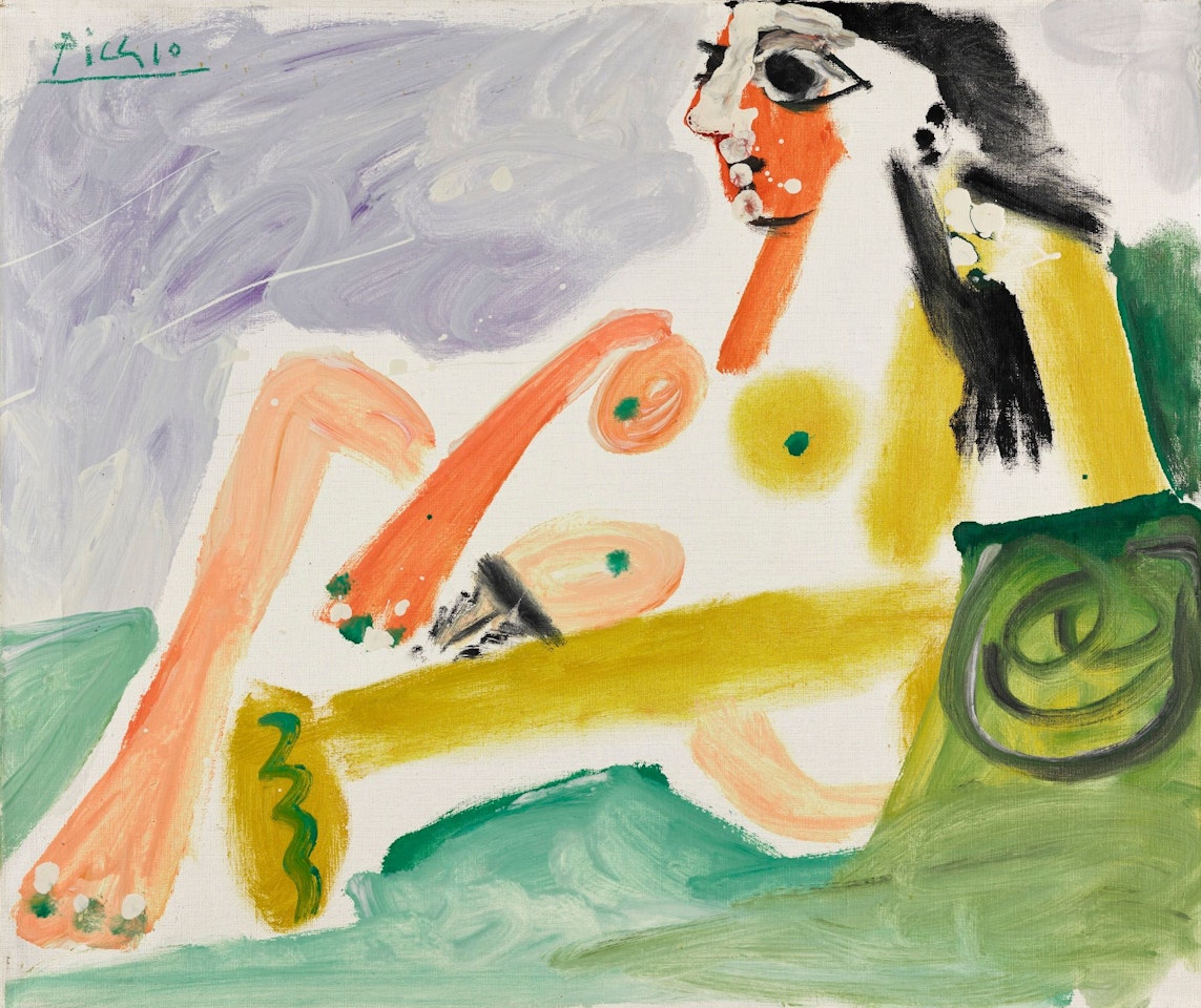 NU ASSIS APPUYÉ SUR DES COUSSINS, Pablo Picasso : Auction Prices & Indices:  LiveArt