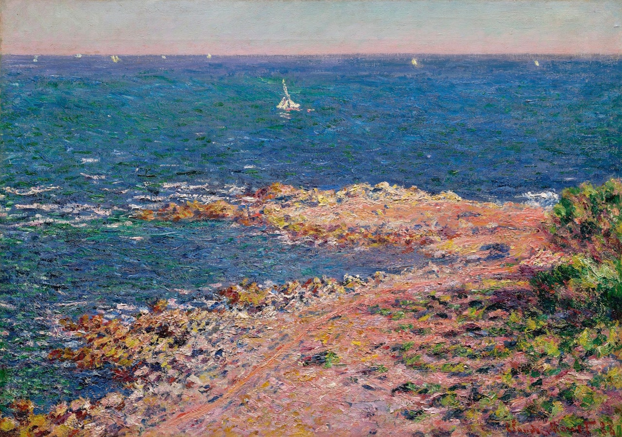 LA MÉDITERRANÉE PAR VENT DE MISTRAL  by Claude Monet