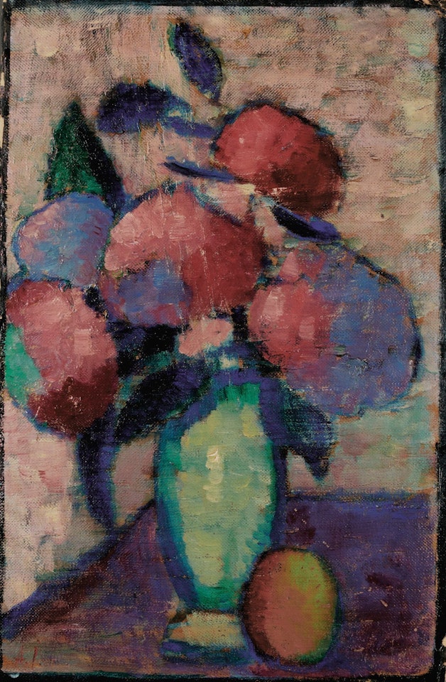 STILLLEBEN: BLUMEN IN GRÜNER VASE (STILL LIFE: FLOWERS IN GREEN VASE) by Alexej von Jawlensky