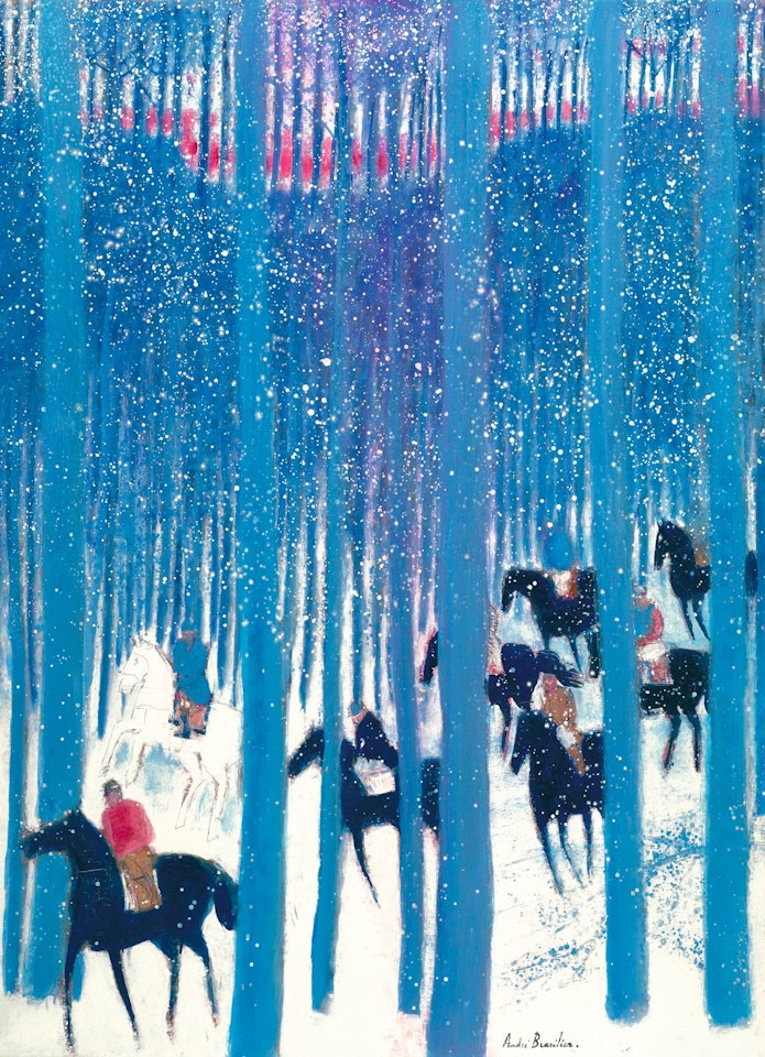 NEIGE EN SOUS BOIS by André Brasilier