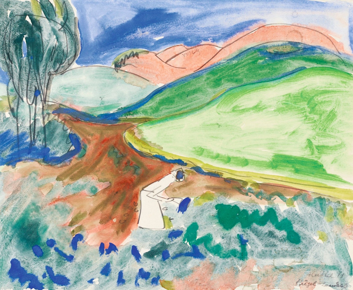 HÜGEL-LANDSCHAFT (HILLY LANDSCAPE) by Erich Heckel