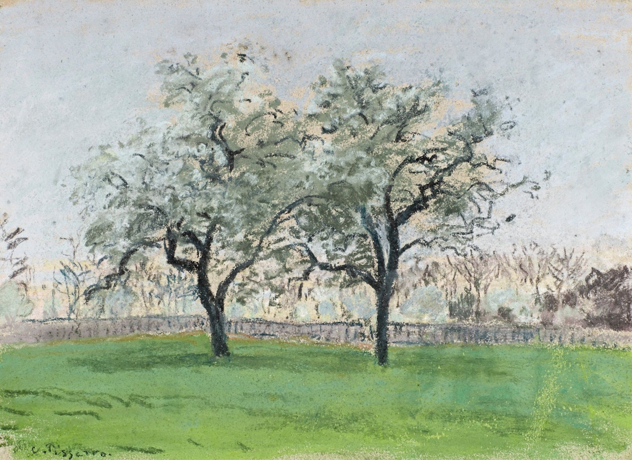 LES POMMIERS, PONTOISE by Camille Pissarro