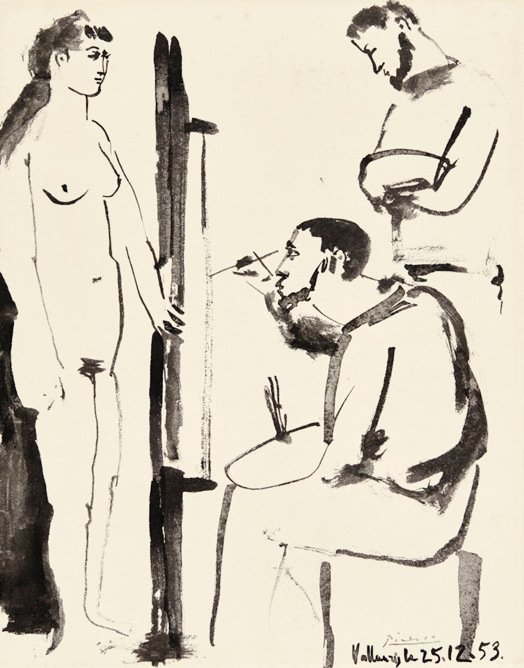 LE PEINTRE ET SON MODÈLE by Pablo Picasso