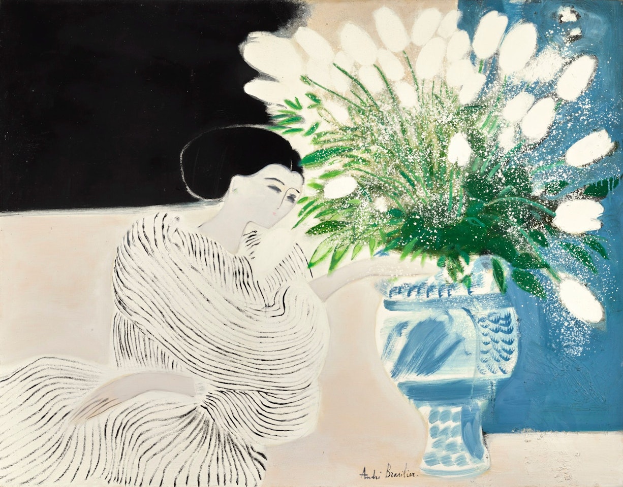 FEMME AU GRAND VASE ITALIEN by André Brasilier
