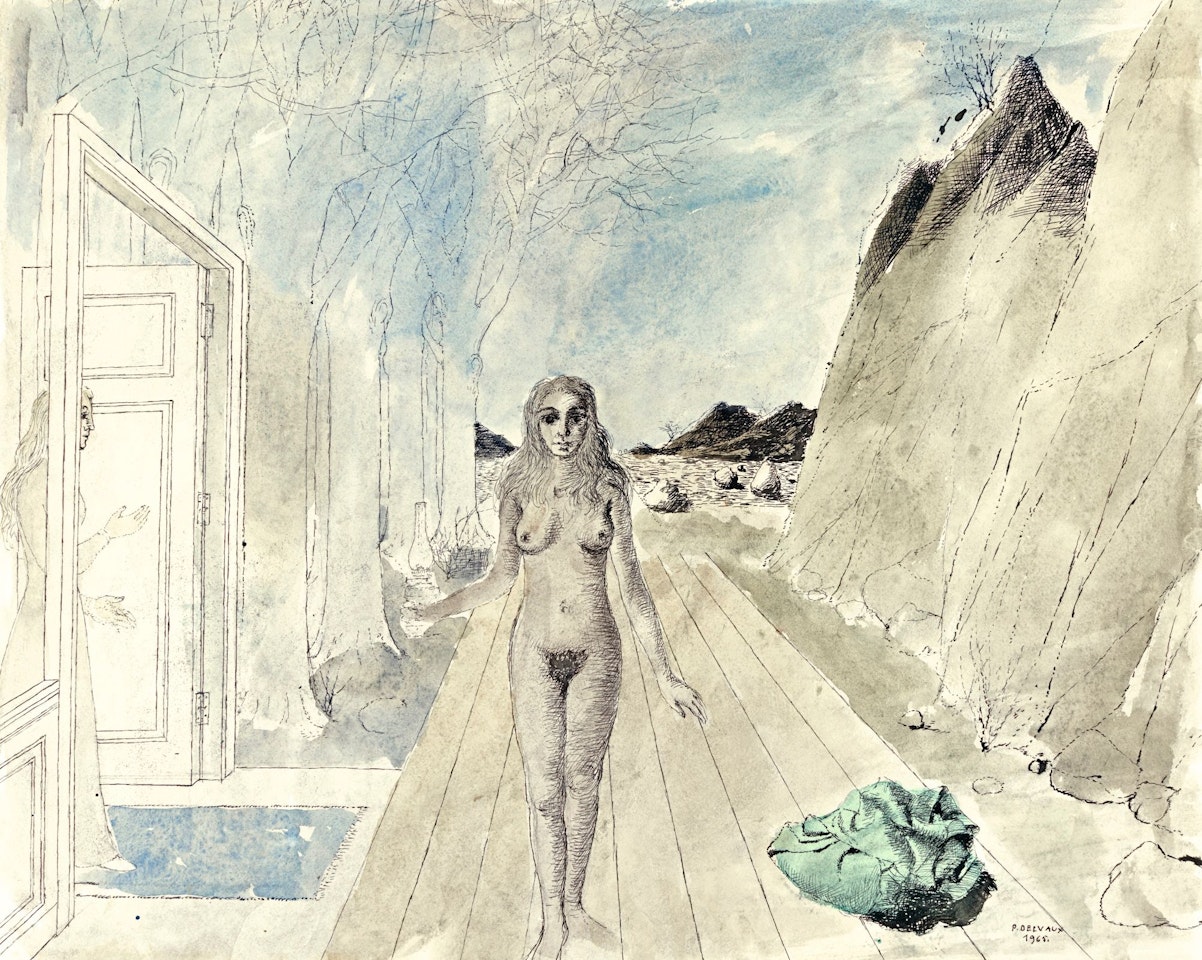 ETUDE POUR LE TABLEAU 'LE RETOUR' by Paul Delvaux