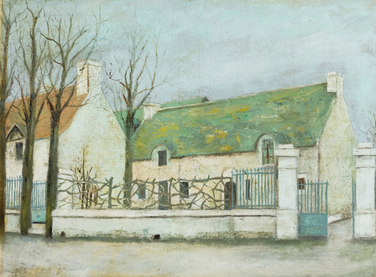 LA FERME AU TOIT VERT by Maurice Utrillo