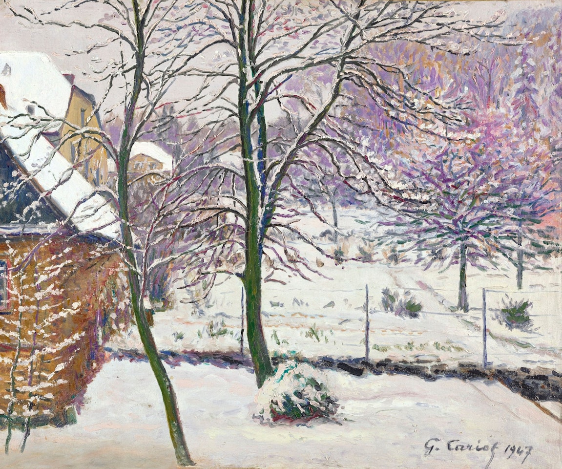 JARDIN SOUS LA NEIGE by Gustave Cariot