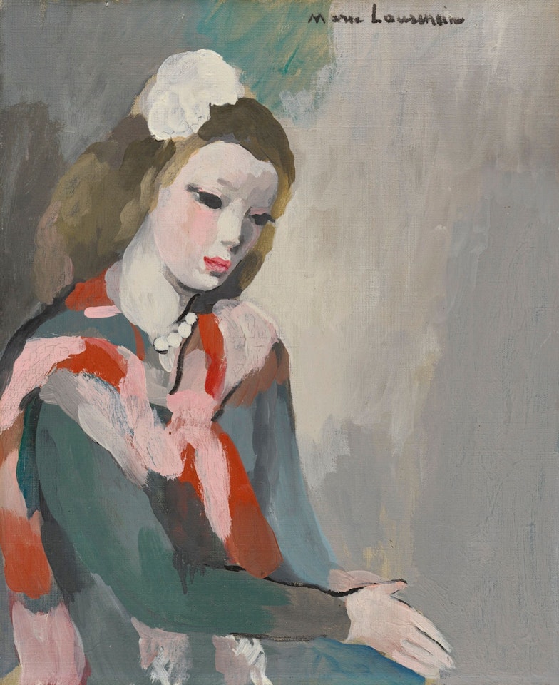 JEUNE FEMME AUX PERLES  by Marie Laurencin
