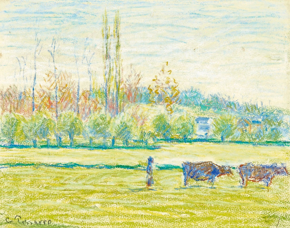 LES PRÉS À ERAGNY by Camille Pissarro