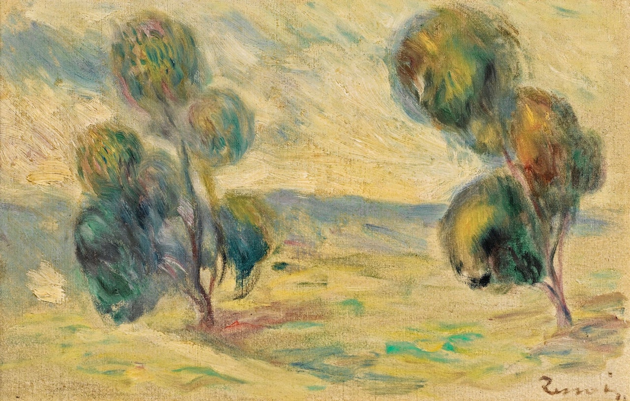 PAYSAGE - FRAGMENT by Pierre-Auguste Renoir