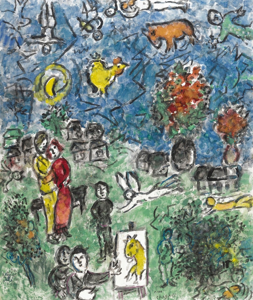 SCÈNE AU VILLAGE by Marc Chagall