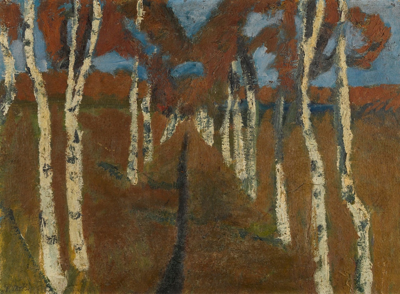 BIRKENWEG (PATH WITH BIRCH TREES) by Paula Modersohn-Becker